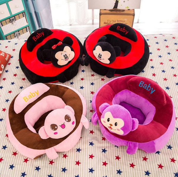 Cartoon Dining Chairs & Baby Support Seat Plush Soft Baby Sofa Seat Infant safe Pillow Cushion Sofa For 3-6 Months XXP113