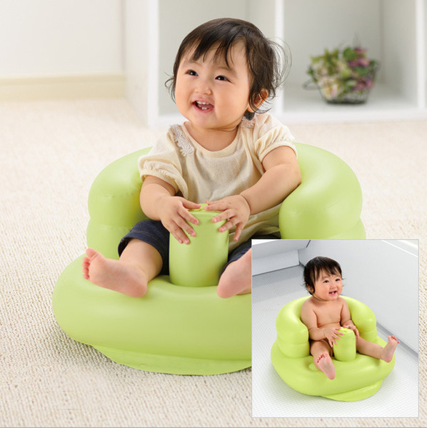 Portable Baby Inflatable Sofa School Chair,Bathing Dining Chair,Multifunctional Children's Dining Chair,Round Thickening Widening Inflat