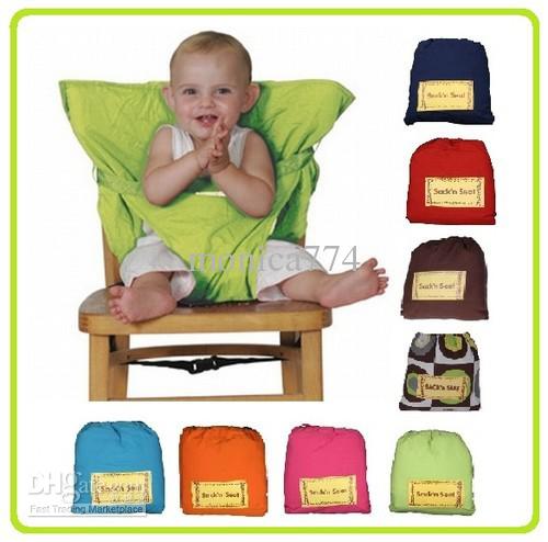 2013 Top Good! Baby sack'n seat Baby Eat chair Seat belt kiskise Portable eat chair belt sack'n seat