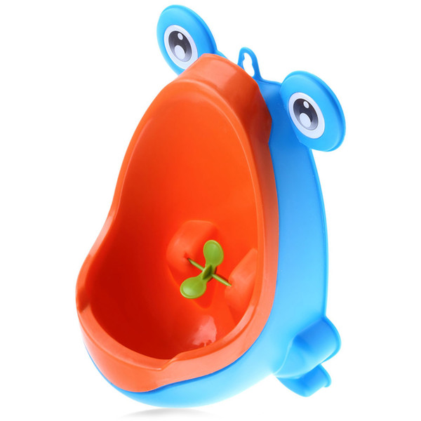 Baby Boy Potty Toilet Frog Shape Pothook Rotation Fan Urine Groove Separation Children Penico Pee Infant Toddler Wall-Mounted