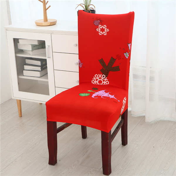 christmas Chair covers Home Dining flower printed Chair Cover Removable Santa Claus Xmas Slipcovers Seat Covers Party Decor Ornaments sale