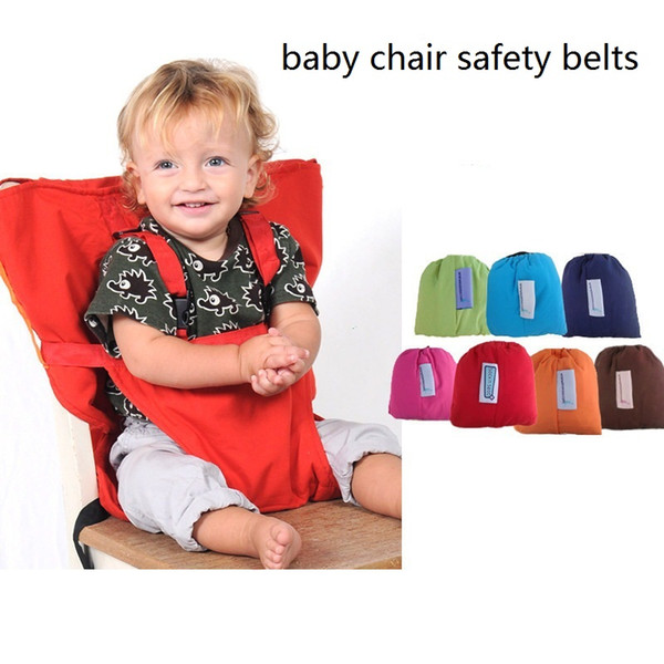 Baby Portable Seat safety belts Foldable Washable kids Infant Dining Lunch Harness Feeding Chair cover seat