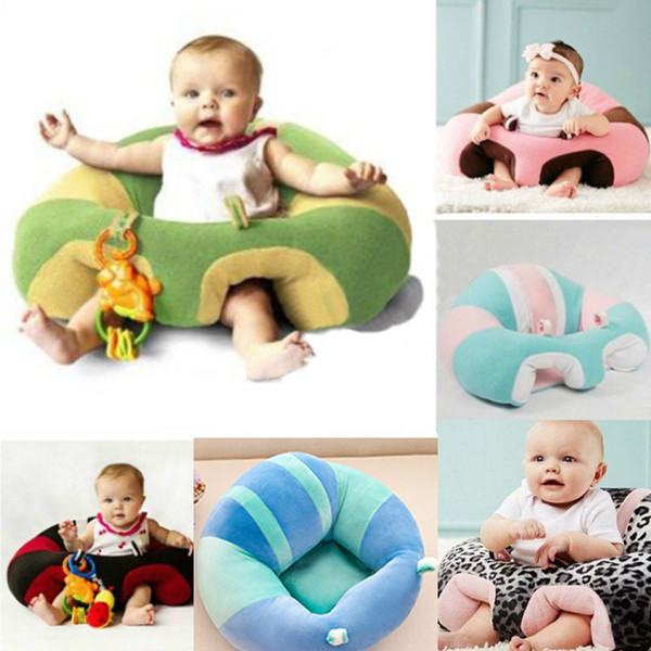 Newborns Dining Chairs Portable Infant Support Soft Seat plush Car Seat Pillow Cushion cartoon Baby Seats Sofa 15 colors C3683