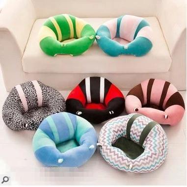 Baby Support Seat Plush Soft Baby Sofa Seat Infant safe Pillow Cushion Sofa For 3-6 Months Sitting Learning Posture