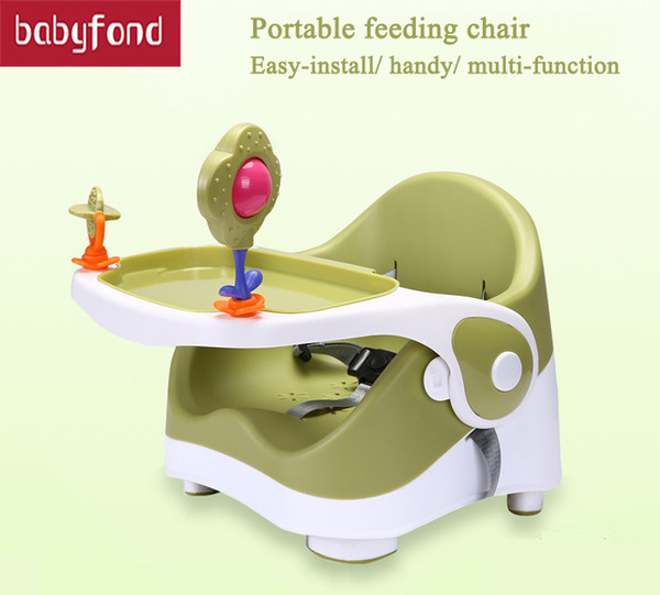 baby feeding chair Adjustable 3-point harness Toy tray spins 360 for all-around play Folding Booster Seat