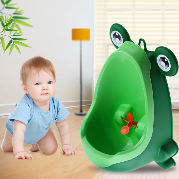 Dropshipping Baby Urinal Frog Shape Vertical Wall-Mounted Pee Convenient Cute Boy Potty For Kid Urinal Standing Toilet Boy Gift