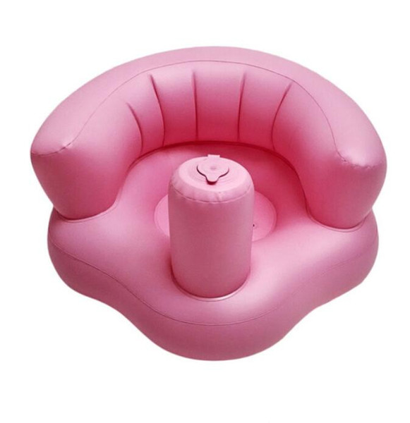 Kids Seat PVC Baby Inflatable Chair Sofa Pink Green Bath Seats Dining Pushchair Infant Portable Play Game Mat Sofas Learn Stool