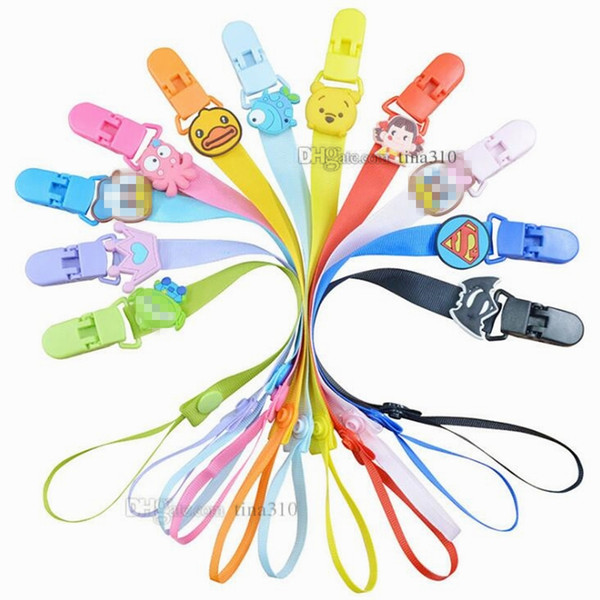 Baby Pacifier Clips kids toddlers Cartoon Safety Accessory Baby Swings Baby Clips Pacifier Chain Pacifier Holders GC87