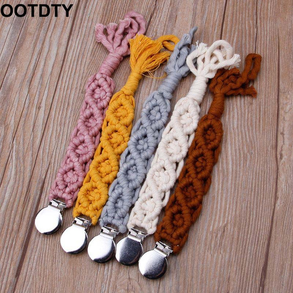 Dummy Clips Baby Pacifier Clips Pacifier Holder Straps for Boys Girls Cotton Teething Modern Unisex Design