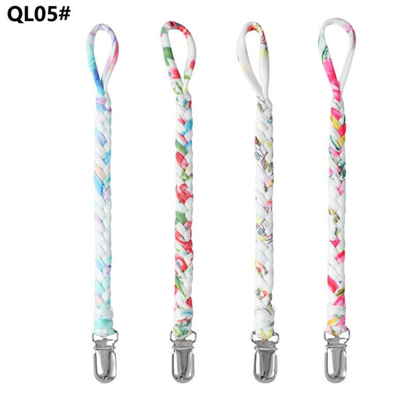 Hot sale 4pcs/set Baby Pacifier Clip Chain Toddler Pacifier Holder Infant Braided Leather Pacifier Clips Baby Gift