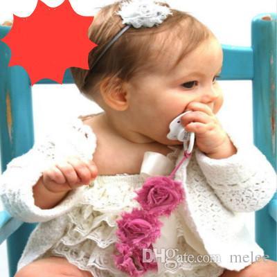 Toddler Flower Pacifier Clip Chain Baby Girls Boys Rose Pacifier Holders Clips Kids Teething Holder Multi-color