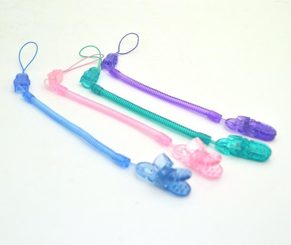 Anti-out Baby Pacifier Clip Chain Stretchable Spring Translucent Pacifier Chain Baby Soother Nipple Clip Chain Holder Strap