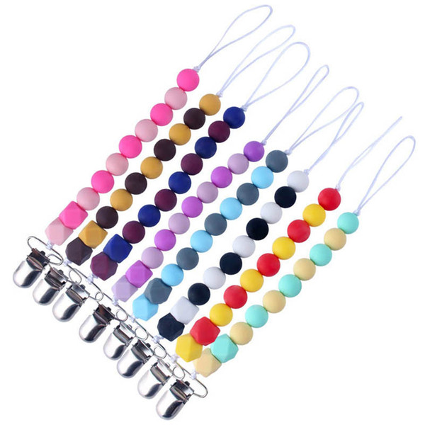 New 2020 Baby Pacifier Clip Chain Clip Silicone Pacifier Clips Holder Chupetas Soother Pacifier Clips Leash Strap Nipple Holder B5