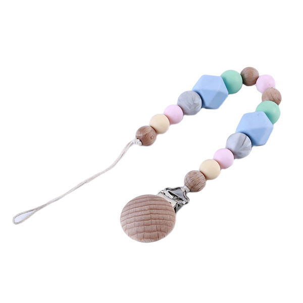 High Quality Silicone Baby Pacifier Chains Teething Chain Baby Teether Chain Eco-friendly Pacifier Clips Holder