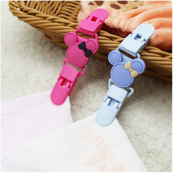 Baby Bib Accessories Newborn Anti-lost Cartoon Double-head Holder Stitch Clip Kid Handkerchief Anti-drop Clips Pacifiers Leashes