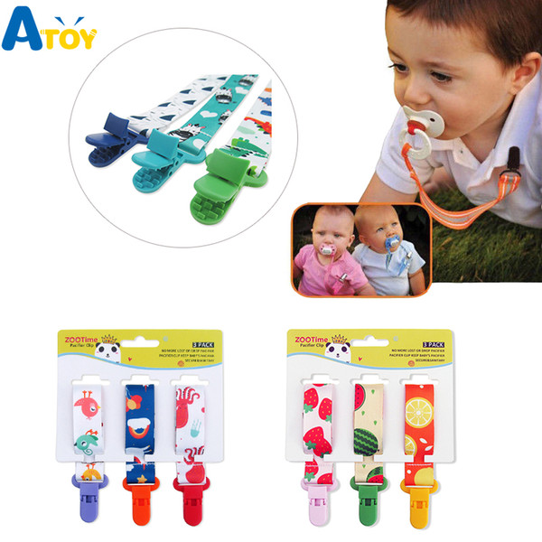 3 Pcs/Set Baby Pacifier Clips Pacifier Chain Dummy Clip Nipple Holder For Nipples Children Clip Soother Holder attache