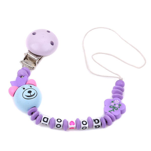 Baby Pacifier Clip Chain Wooden Holder Chupetas Soother Pacifier Clips Leash Strap Nipple Holder For Infant