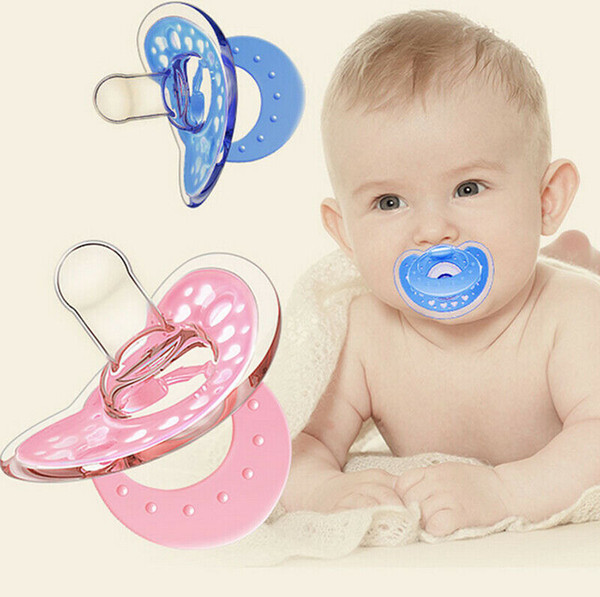 0-18M Dynamic Orthodontic Pacifier Dummy Translucent Silicone Baby Soother Nipples Newborn sleeping weaning comfort pacifier