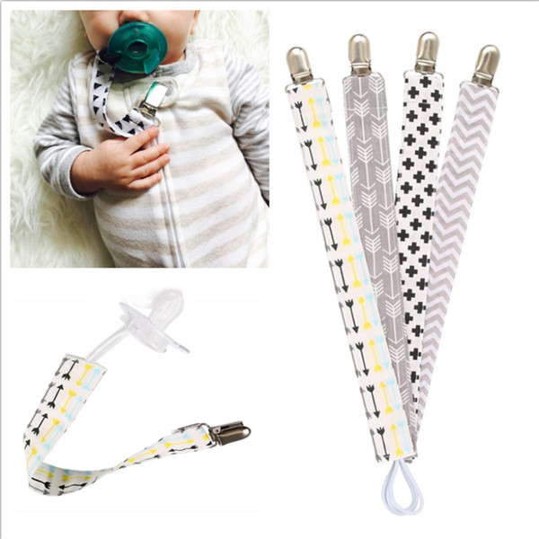 4pcs/set Baby Pacifier Clips Pacifier Chain Cotton Dummy Holder Chupetas Soother Pacifier Clips Strap Nipple Holder For Infant Baby Feeding