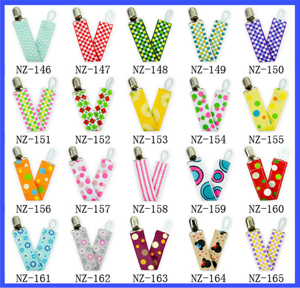 89 styles Baby pacifier clip baby pacifier chain double sided satin nipple anti-chain for children health