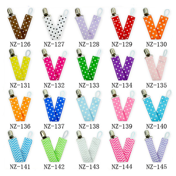 Baby Bib Clip Anti-Drop Chain Double-Sided Ribbon Adjustable Nipple Holder Nipple Child Pacifier Clip Pacifier Clip Safety Care Set AA1930