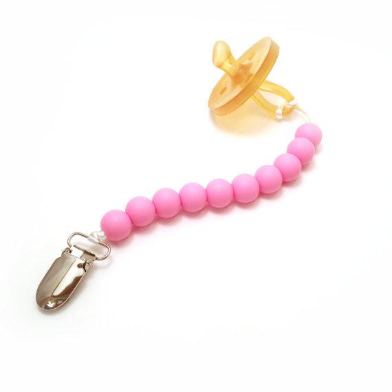 newborn baby pacifier clips boys and girls silicone rubber pacifier holders baby pacify the nipple chain to prevent fall down