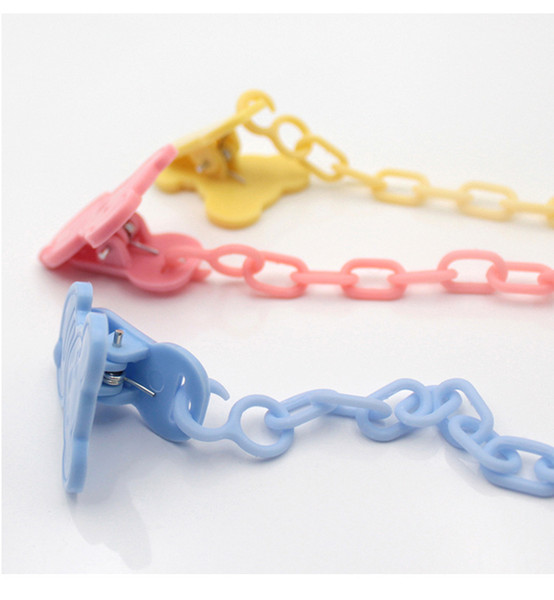 20pcs---Anti - broken chain plastic pacifier chain baby silicone pacifier mouth paste gelatin chain pacifier accessories wholesale