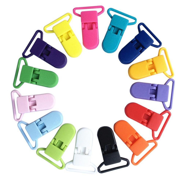 1000pcs New Plastic Baby Pacifier Clip Holder Soother Pacifier Mam Infant Dummy Clips For Baby Random color