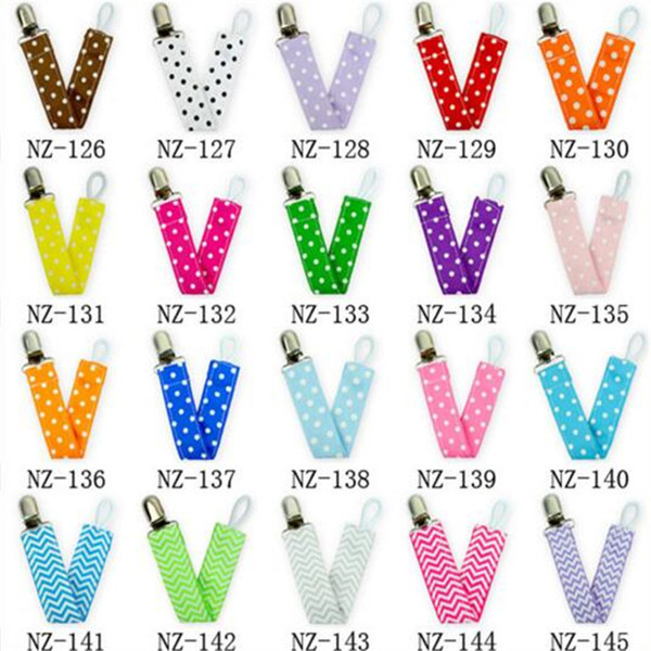 Baby Pacifier Clips Holder Chevron Kids Toddlers Feeding Cartoon Dot Safety Accessorie Baby Swings Baby Clips