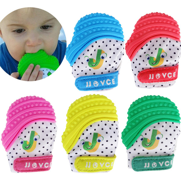 Silicone Teether Baby Pacifier Glove Baby Teething Chewable Newborn Nursing Mittens Teether Beads Infant BPA Free Pastel