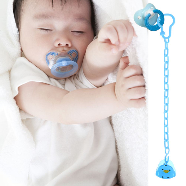 Baby Pacifier Clips Chain Cartoon Funny Dummy Nipple Chain Teether Pacifier Holder Clip For Baby Safe Soother Chain Random Color