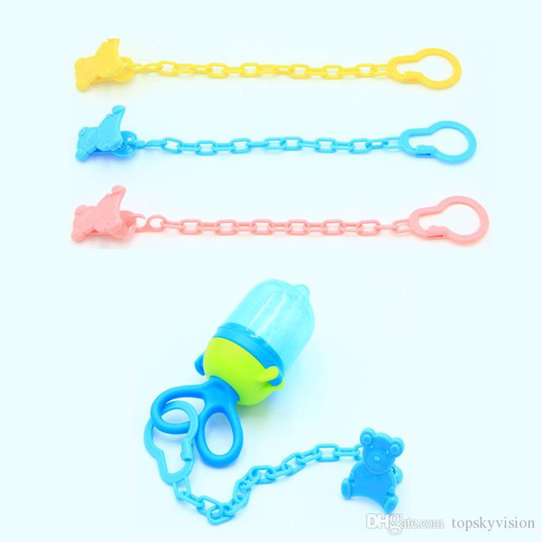 Baby Pacifier Clip Chain New Baby Boys Girls Pacifier Clips Newborn Dummy Pacifier Chain Clip Holder Anti Lost Clipper OPP bag packing