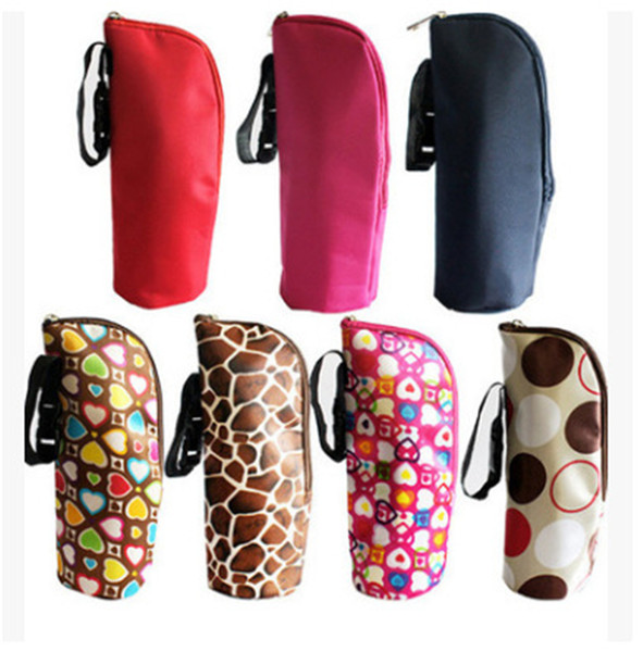 Wholesale New Baby Multicolor Thermal Feeding Bottle Warmers Tote Bag Hang Stroller cloth 200pcs/lot T2I003