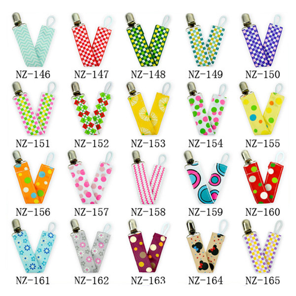 Baby Bib Clip Anti-Drop Chain Double-Sided Ribbon Adjustable Nipple Holder Nipple Child Pacifier Clip Pacifier Clip Safety Care Setfree ship