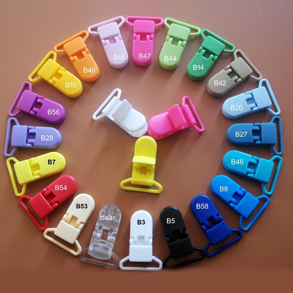 Free Shipping 800pcs/Lot OUSSIRRO 25MM D shape Baby Plastic Pacifier Clips,Plastic Clamp,Soother / Suspender clips / Dummy Clip