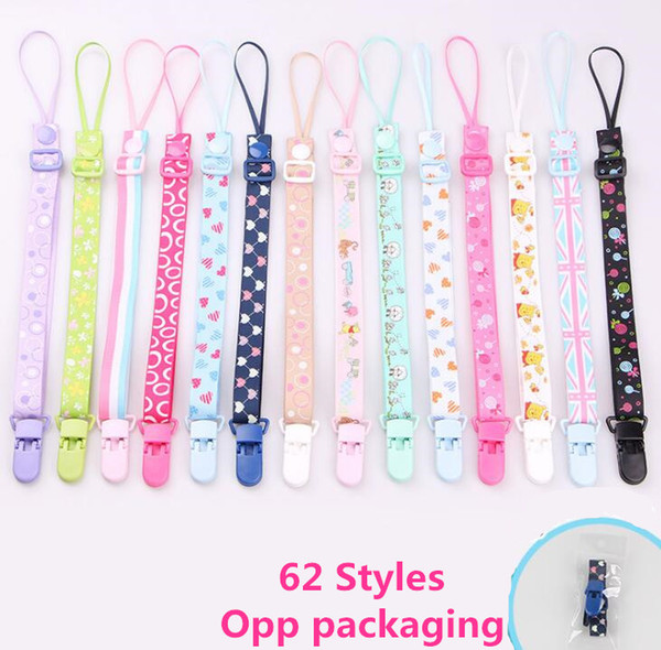 Newborn Pacifier Clip Nipple Clip Baby Carriage Lanyard Children's Pacifier Holders Pacifier Chain Toys 63 styes AA06