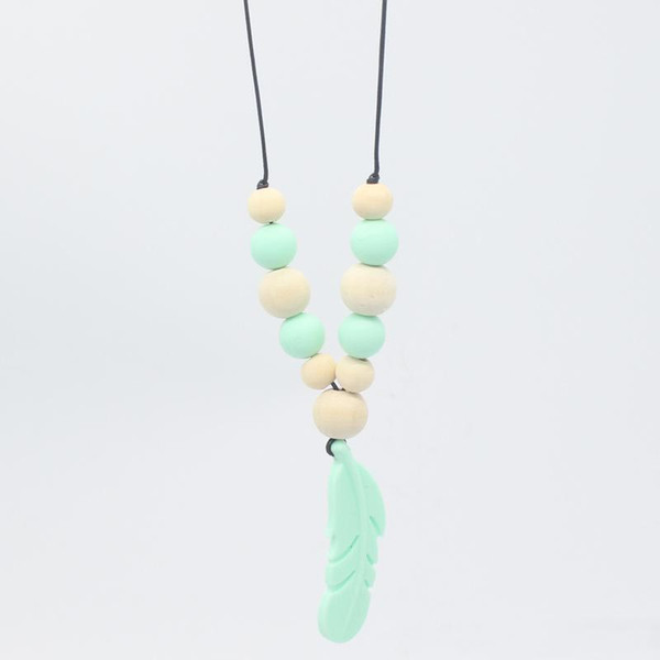 2019 Food Grade Silicone Teething Necklace Baby Teething Toys Silicone Beads Baby Teether Necklaces Chew Toys Shower Gifts