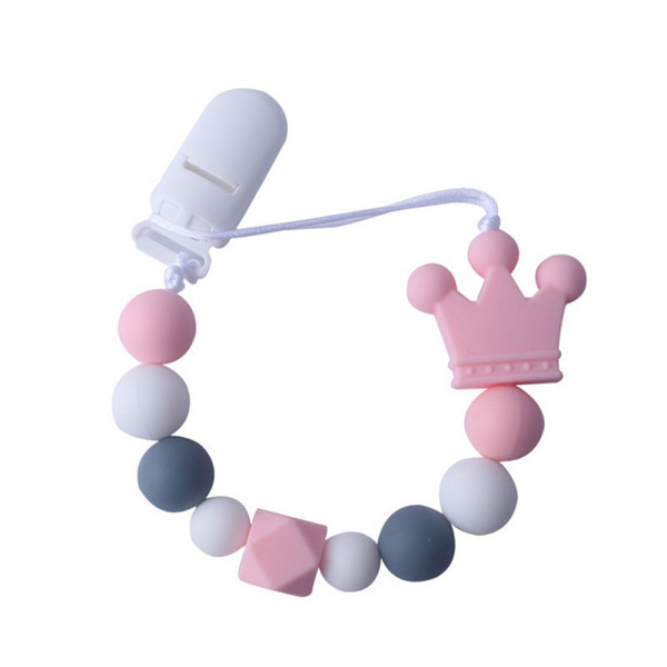 Baby Care Universal Holder Leash For Pacifiers Nipples Clip Chain Infant Child Crown Soother Beaded Chains Teethers