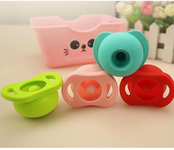 Silicone Nipple Feeder Flexible Pacifier Cleaner Funny Soother Pacifiers Food Grade Soft Silicone For Newborn Baby Infant EEA1320-1