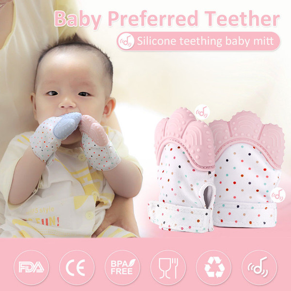 Baby Silicone Mittens Kids Pacifier Molar Gloves Teething Chewable Nursing Teether Children's Gloves Scratches for Newborns