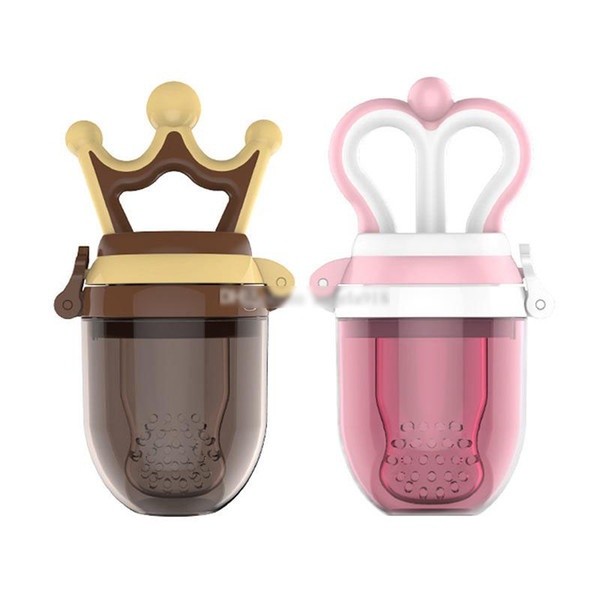 2020 Lovely baby Pacifier Princess and prince infant fruit pacifiers Clips Fresh Food Milk Nibbler Feeder newborn Nipple Bottles C4614