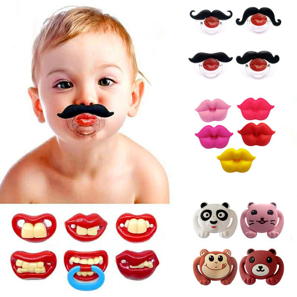 YE1016 Baby silicone pacifier funny bucktoothed rabbit tooth beard pacifier weaning pacifiers 0-6 months