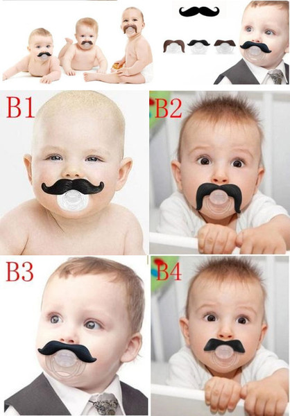 Wholesale 500pcs Safe Quality Baby Funny Pacifier Mustache Pacifier Infant Soother Gentleman bpa Baby Feeding Products