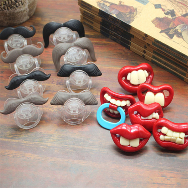 Silicone Pacifier Cute Funny Spoof Baby Dummy Nipple Teethers Beard Toddler Orthodontic Nipples Teether Christmas Gift A-877