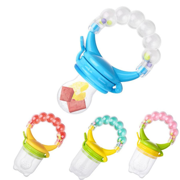 Soft Newborn Pacifier Baby Feeding Pacifier Fruit Vegetable Feeder Child Trainning Fresh Food Feeding Tool Kids Bell Toy