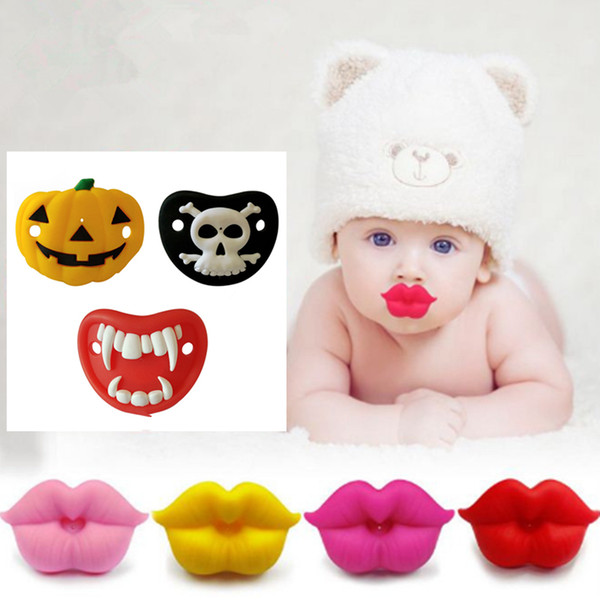 New Baby Pacifier Red Kiss Lips Dummy Pacifiers Funny Silicone Baby Nipples Teether Soothers Pacifier Baby Dental Care ELE360