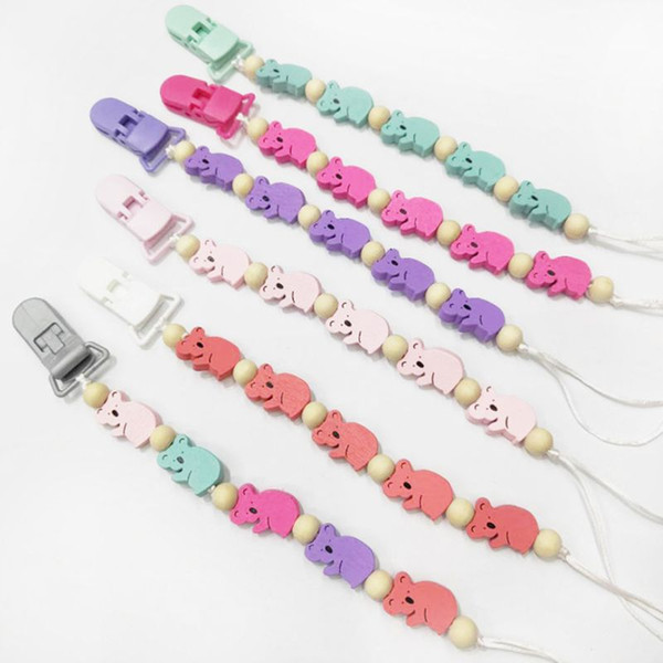 Baby Comfort Beaded Pacifier Chain Color Koala Appease Anti-chain Clip Infant Supplies