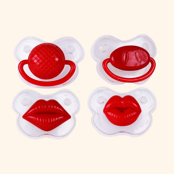 Cute Silicone Baby Pacifier Dummy Nipple Non Toxic Baby Nipple Silicone Pacifier Gift orthodontic dummy Red lips pig pacifier baby