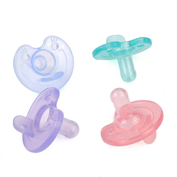 4 Styles Newborn Baby Soft Silicone Round Orthodontic Dummy Pacifier Teat Infant Nipple Soother Silicone Thumb Play Mouth