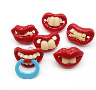 Hot sell Baby pacifier funny Cute Teeth Mustache Baby Boy Girl Infant Pacifier Orthodontic Dummy Beard Nipples Pacifiers safe